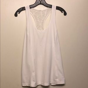 MOVING SALE!!! Lululemon White Tank with Mesh Back